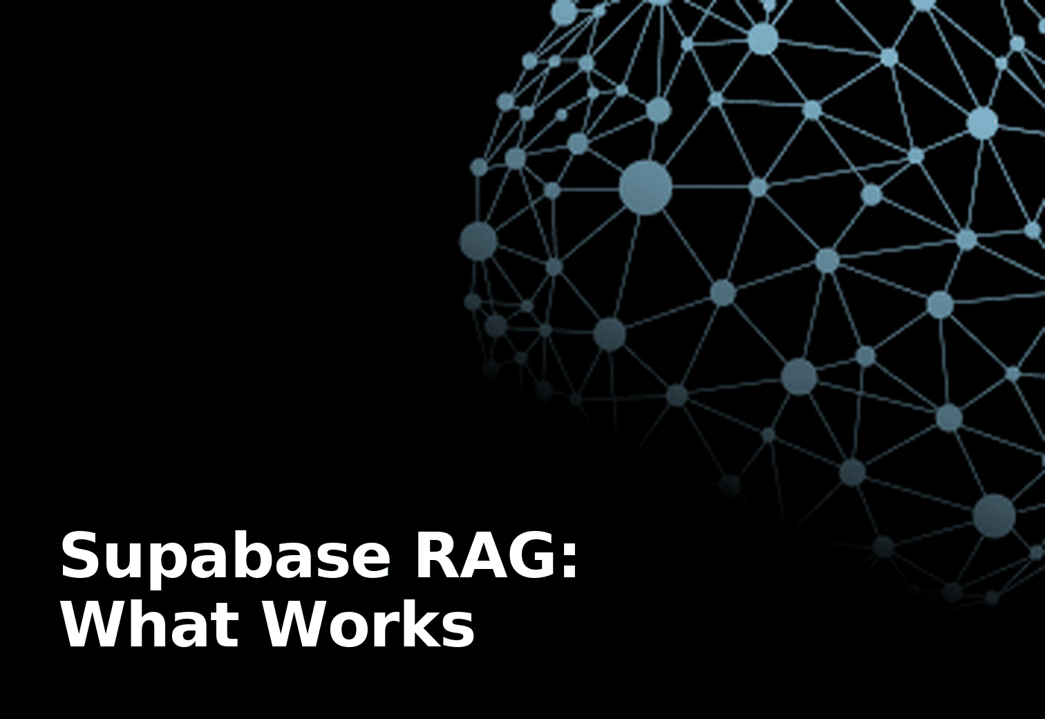 RAG with Supabase End to End: What Actually Works hero